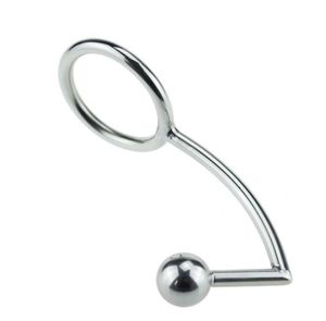 Stainless steel anal hook with penis ring metal butt plug anal plug penis lock anal dialtor sex toys for couples adult games6166269