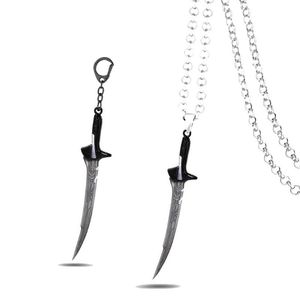 Keychains Movies Alita Battle Angel Necklacee Metal Swords Pendant Men Key Chain Jewelry Kids Gifts233c