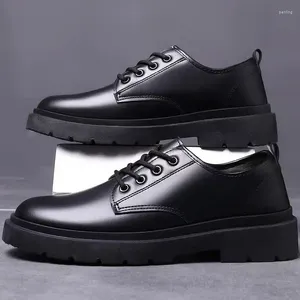 Sapatos de vestido homem split couro sola de borracha escritório de negócios masculino lether