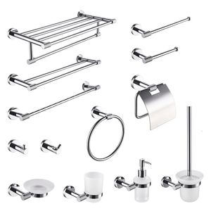 Stainless Steel Chrome Knurl Towel Rack Toilet Paper Holder Liquid Soap Bar Accessories Bathroom Set 240228