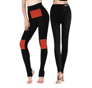 Pantaloni riscaldanti elettrici Pantaloni riscaldati per moto Biancheria intima termica foderata in pile invernale Biancheria intima elettrica USB 9 pezzi Ricarica Donna4085574