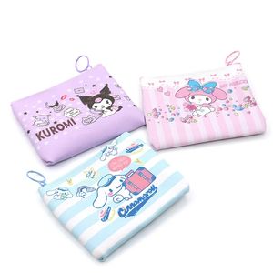 2024 Fashion Kawaii Pink Purple Kuromi Melody Coin Purse Big Capacity Coin Dragkedja Bag Tillbehör 3 Stilar