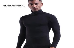 Elastyczne bawełniane męskie bieliznę termiczną zimowe wierzchołek golfowy męskie ubrania T koszula xxxl Man Man Long Rleeve Undershirt Men7406233