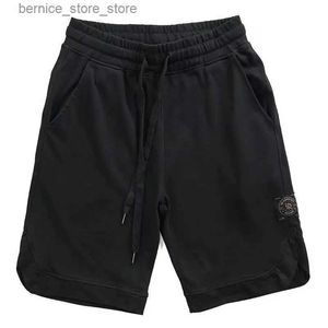 Men's Shorts Black Shorts Men Japanese Style Polyester Running Sport Shorts for Men Casual Summer Elastic Waist Solid Shorts Printed Clothing Q240305