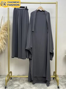 セットChaomeng Ramadan Prayer Abayas for Womenイスラム教徒セット