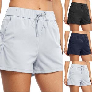 Kvinnors shorts kvinnor andningsbara dragsko avslappnade mini korta byxor mujer vår sommar lös bekväm cortos yoga löpning