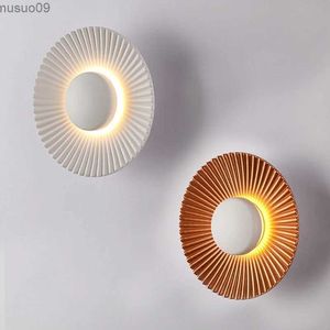 Wall Lamp Creative 5W LED Wall Lamps Disc-shaped Metal Hotel Restaurant Bedroom Corridor Decoration Wall Lights Indoor Modern Lighting