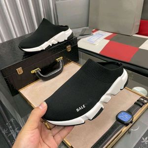 Designer Casual Shoes Men And Women Paris Luxury Fashion Top Quality Half Slippers Socks Couples Casual Shoes Thick Sole Shoes Knitted Slippers Sandals