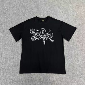 moletom esportivo casual casais luxuosos mesmas roupas algodão em torno do pescoço versátil solto carta casual manga curta camisetas masculinas e femininas