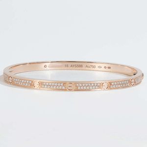 Частный индивидуальный блестящий модный браслет для пар из 18-каратного золота Классический круглый бриллиант огранки с натуральным бриллиантом Брендовый браслет LOVE