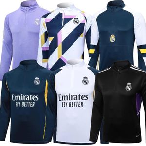 2023 2024 MODRIC Football Training Clothesl VINI JR meia-zip camisa de manga comprida BELLINGHAM MODRIC futebol blazer Real Madrid camisa de futebol Top de treinamento