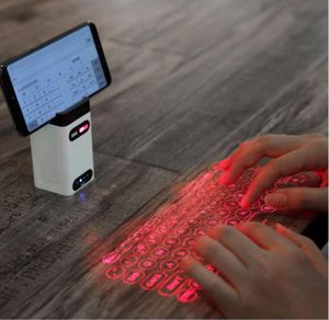 2020 Ny bärbar virtuell tangentbord virtuell laser Bluetooth -projektionstangentbord med MousePower Bank -funktion för Android iOS SMAR3056440