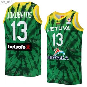 Camisas de basquete impressas 2023 Copa do Mundo Lituânia Jersey National Team Rokas Jokubaitis TADAS SEDEKERSKIS 33 Tomas Dimsa JonasH2435