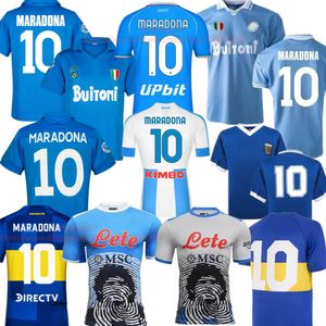 Napoli Maradona Retro Soccer Jerseys 86 87 88 89 90 91 Boca Juniors 81 Camisa de Futebol Vintage 23 24 Argentina 1994 Kit Clássico