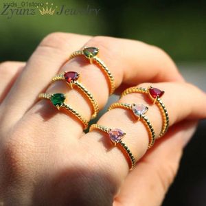 Bandringar 10st enkel hjärtring för kvinnor kvinnliga söta fingerringar romantisk birtay gåva för flickvän mode zirkonsten smycken l240305