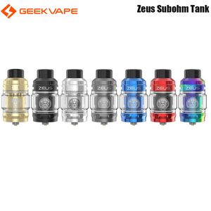 Serbatoio Geekvape Zeus Subohm con enorme capacità di liquido da 5 ml con bobina Mesh Z1 da 0,4ohm Bobina Mesh Z2 da 0,2ohm Sigaretta elettronica 100% originale