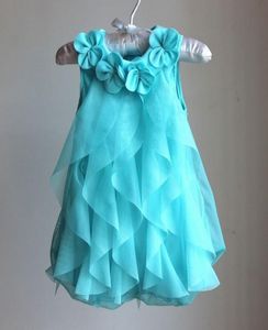 2018年夏の幼児服新しい夏の幼児のベビードレス丸い年の赤ちゃんの女の子プリンセスバースデードレスジャンプスーツRe5144266