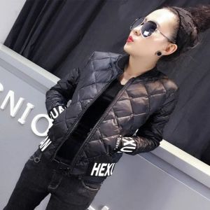 Parkas New Winter Women's Cold Coat Parkas Short Padded Jacket Bomber Jacka Light Cotton Clothes Korean Fashion Billiga grossist