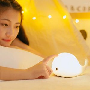Night Lights Desk Baby Room Whale Cartoon Light Kids Bed Table Lamp Sleeping Lamps With Bulb For Children Christmas Gift