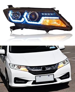 LED Dayme Running Head Lamp för Honda City-strålkastare 2016-2018 Turn Signal Dual Beam Light Projector Lens