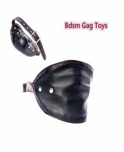 BDSM Bondage Plug per bocca Bavaglio con palla dura con imbracatura in pelle per restrizioni per schiavi fetish Donne Uomini Coppie gay Flirtare 2107224413382