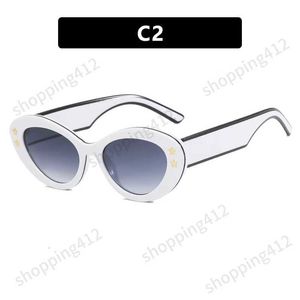 2024 New Men's and Women's Sunglasses Designer Logo Same Style Glasses Classic Cat Eye Narrow Frame Butterfly Glasses with Box 8JSI