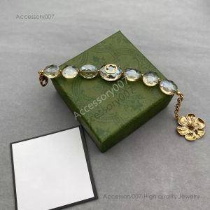 Designer smycken ArmeletDesigner Crystal Flower Armband G Jewelry Engagement Gift Ift