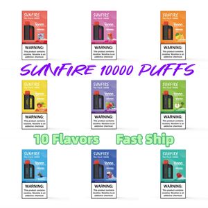 Sunfire Tornado 10000 Puff 10000 Tek Kullanımlık E-sigara Vape İstenebilir 650mAh şarj edilebilir pil 20ml Vapes Tek Kullanımlık Puf DTL VAPER 20 Flavlar OEM Service