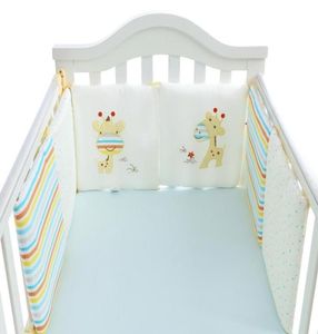 6PCSSet Barn Spädbarn Crib stötfångare BEDTORT Baby Barn Cotton Cot Nursery för Giraff Boy and Girl Bedding Sets2354052