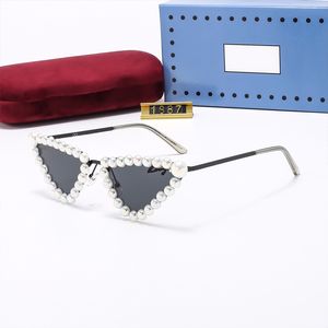 Pearl Triangle Frame نظارات شمسية مصممة للنظارات الشمسية للنساء للنساء النظارات الكلاسيكية النظارات