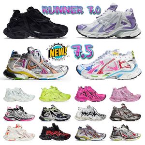 Lyxmärke Banciaga Runner 7.0 7.5 Kvinnor Herrklänningskor Kvinna Sneakers All Black White Grey Blue Red Pink Lime Fluo Green Brown Loafers Designer Shoes Trainers