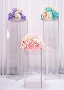 Luksusowy przezroczysty wazon stojak akrylowy bukiet kwiatowy stojaki ślubne Centerpieces okna Wyświetlacz Wyświetlacz Agle Road Lads Wedding Kwiaty B6515943