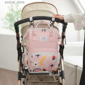 Diaper Bags Fashion Diaper Bag Backpack Maternity Mommy Diaper Bags Travel Printing Fabric Large Capacity Baby Nappy Stroller BagsL240305