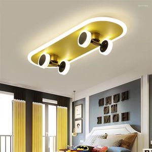 Ceiling Lights Nordic Modern Scooter Shade Bedroom Children's Room Living Personality Led Cartoon Boy Lamps