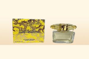 Designer mulheres perfume cristal rosa amarelo preto diamante 90ml edt spray bom cheiro longo tempo deixando névoa corporal rápido ship4810256