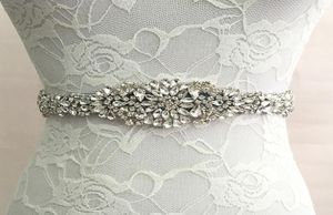 Bridal Sash Wedding Princess Rhinestone Belt Girl Flowersmaid Dress Akcesoria Multi kolorowa wstążka SW517046581