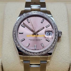 Orologi da uomo Roiex Datejust 31 Orologio di lusso con lunetta personalizzata con quadrante rosa Baton 278240FN 01LK