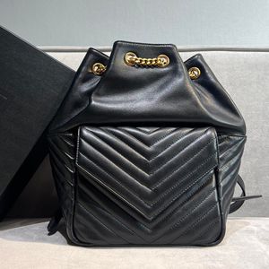 10A Bolsa de mochila de luxo Designer Y modelo de pele de carneiro bolsa de ombro com aba de corrente