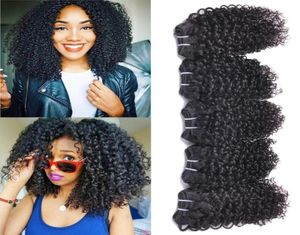 Kinky Curly Human Hair Weave 5 Bundles Malezji 100 nieprzetworzone dziewicze skórka wyrównane włosy włosy Afro Curl Bundles45651413327247