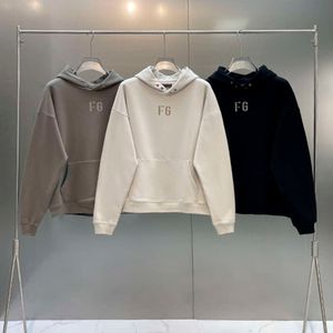 FW21 Essentials Flocking FG Hoodies Men's Hip Hop Hooded Pullover Sweatshirt Oversize High Quality 7th Collection Hoodie