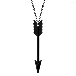 Pendant Necklaces Vintage Long Arrow Bow Chain Archery Black Charms Choker Hunger Games Daryl Dixon Collar Necklace Jewelry