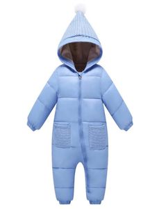 Jumpsuits Winter Baby Clothes Hooded Rompers For Boys Girls 3 6 12 18 24 Month Toddler Warm Thick Romper Born Wear Infant Jumpsuit3107481