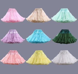 Stokta 12 renk streç petticoat ucuz kısa kısa etek düğün aksesuarları petticoats elbise kız2814421