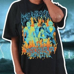 T-Shirt Heavy Metal Yönü Kadın Tshirt Moda Tshirts Gotik Stil Grafik Tee Band Unisex Rock Hip Hop Üstleri Pamuk Gömlek