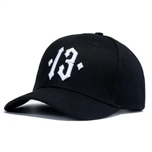 Number 13 Embroidery Baseball Cap Men Women Casual Sports Hats Students Boys Girls Cotton Black Y2k 240301