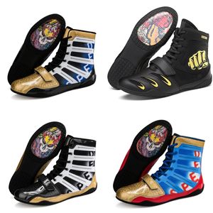 Boots Boxing Wrestling Training Shoes Adult Fitness High Top Sport Womens Ankel Black Red Gai