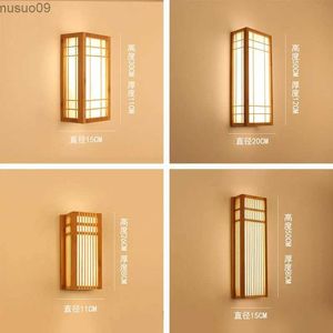 Wall Lamp Retro Wall Lamp Bedroom Bedside Corridor Stairway Original Wood LED Lamp New Chinese Zen Creative Hotel Wall Lamp