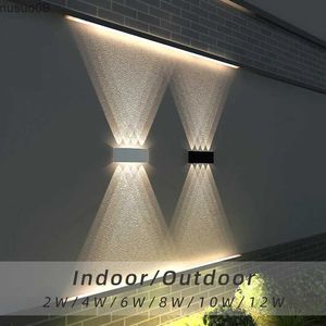 Lâmpada de parede led lâmpada de parede ao ar livre à prova dip65 água ip65 interior luz 4w6w 8 10 luzes do jardim alumínio quarto sala estar escadas iluminação