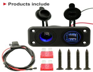 Nuovo pannello combinato per presa accendisigari per caricabatteria da auto Dual USB 12V per barche RV6468968