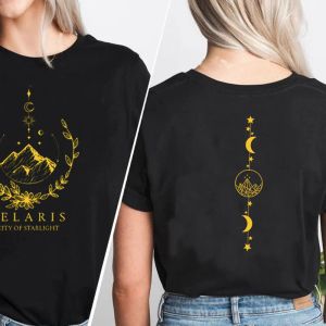 T-shirts acotar t shirt kvinnor velaris stad i starlight tshirt SJM Merch Bookish Book Lover Tees Cotton Short Sleeve Tee Women kläder